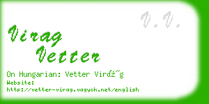 virag vetter business card